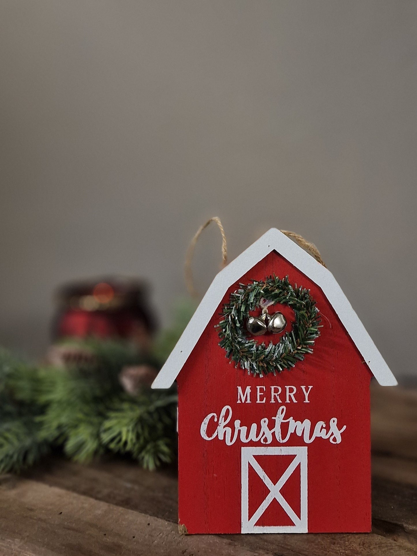 Kerst hanger huisje 12x16 cm.