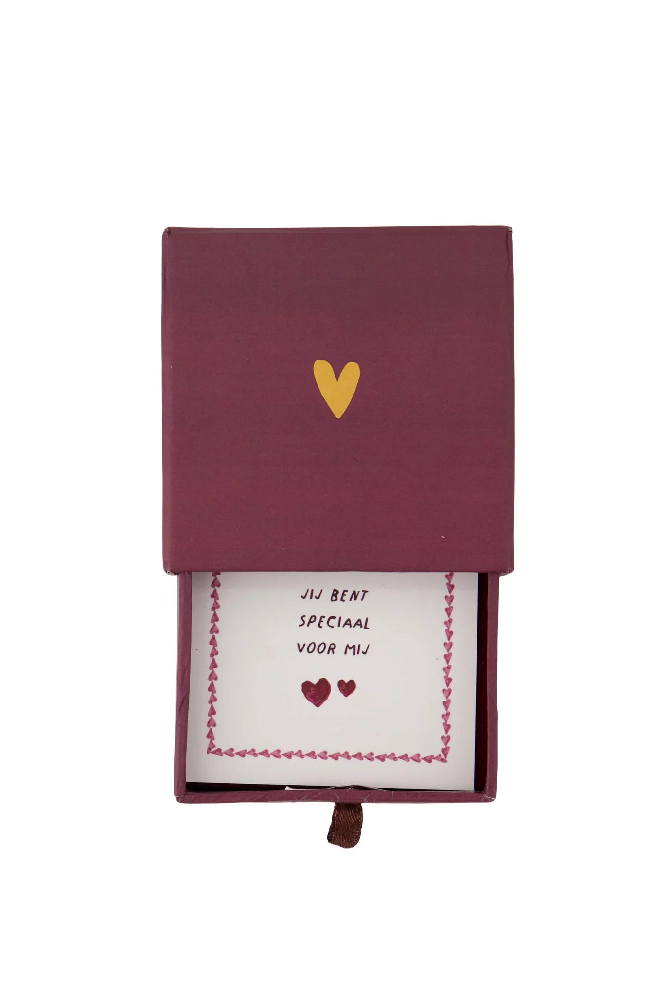 Zusss armband hartje in schuifdoosje speciaal - Rood