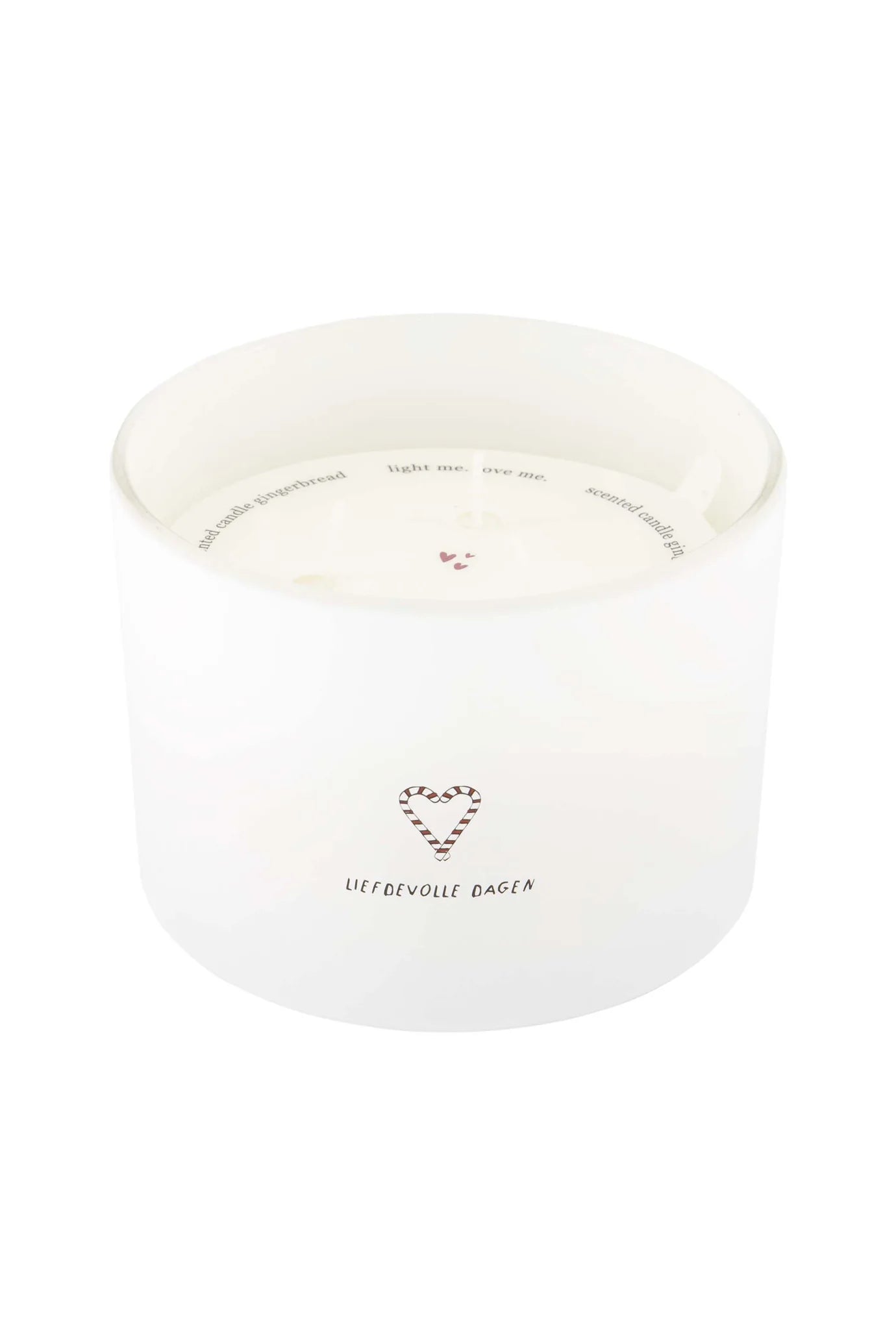 Zusss geurkaars glas hart liefdevolle dagen - Wit
