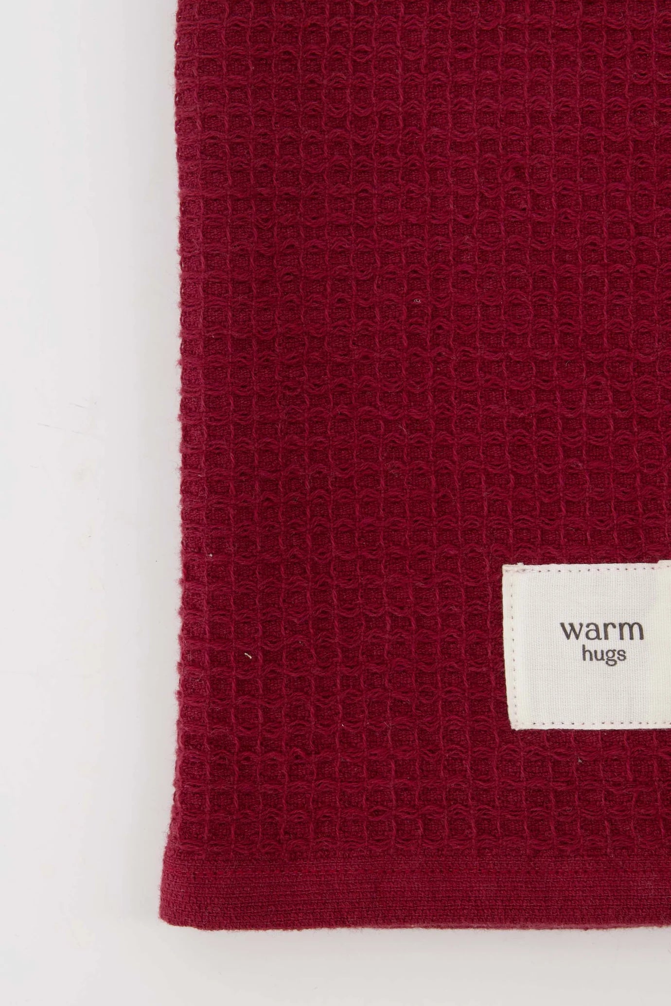 Zusss gastendoekje warm hugs - Donkerrood