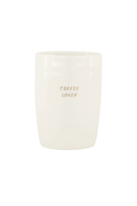 Zusss koffiemok coffee lover - wit/goud