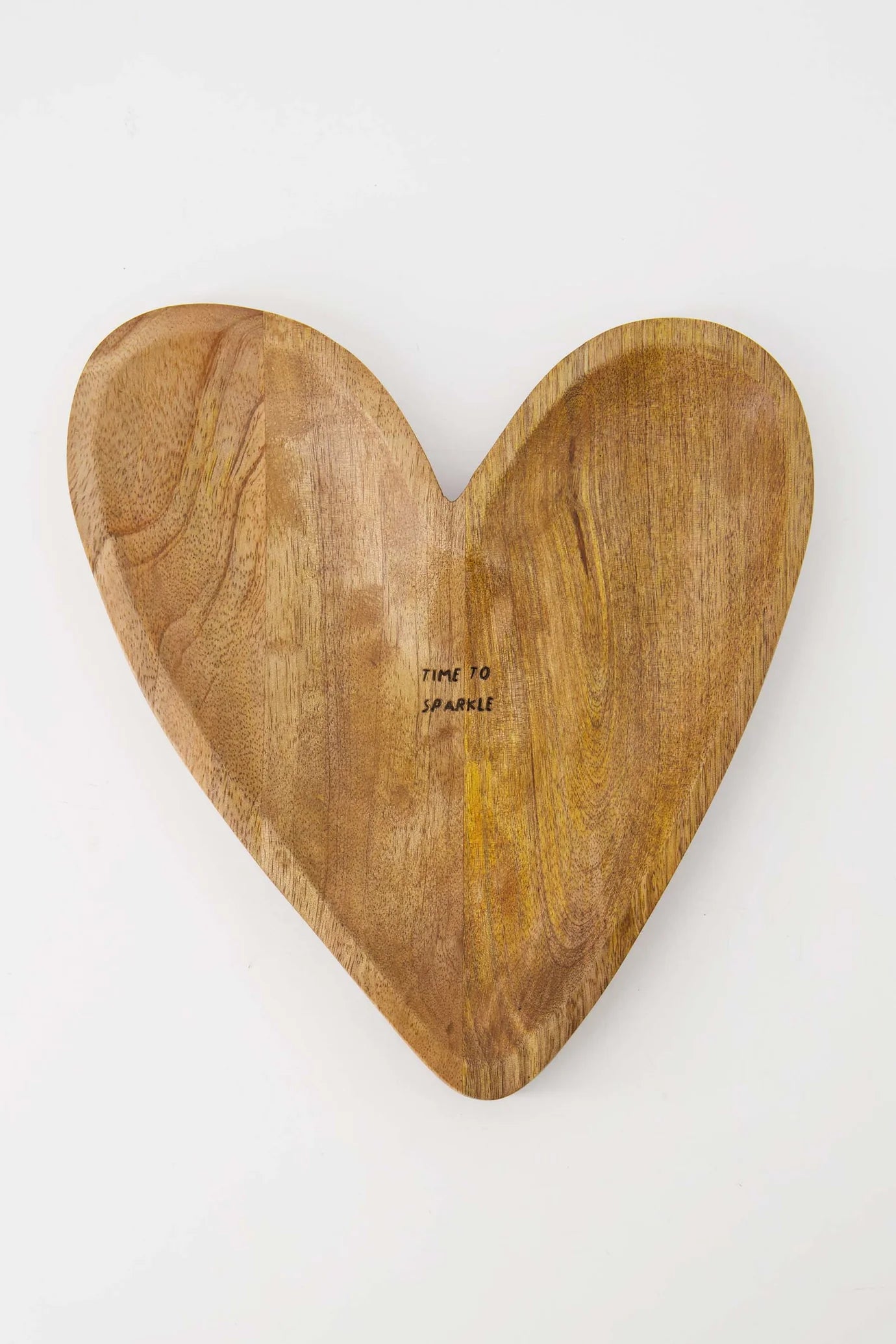 Zusss borrelplank hout hartje time to sparkle naturel