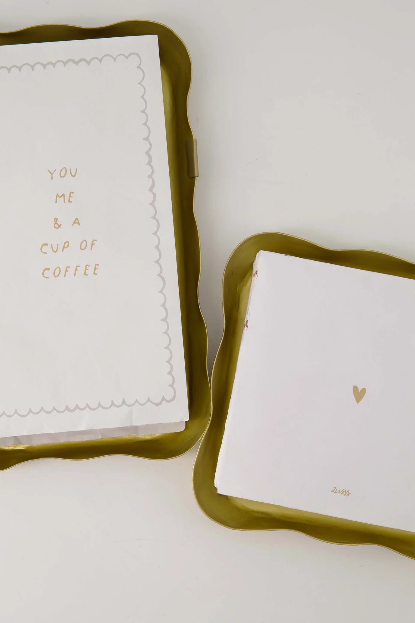 Zusss servethouder metaal rechthoek - Goud