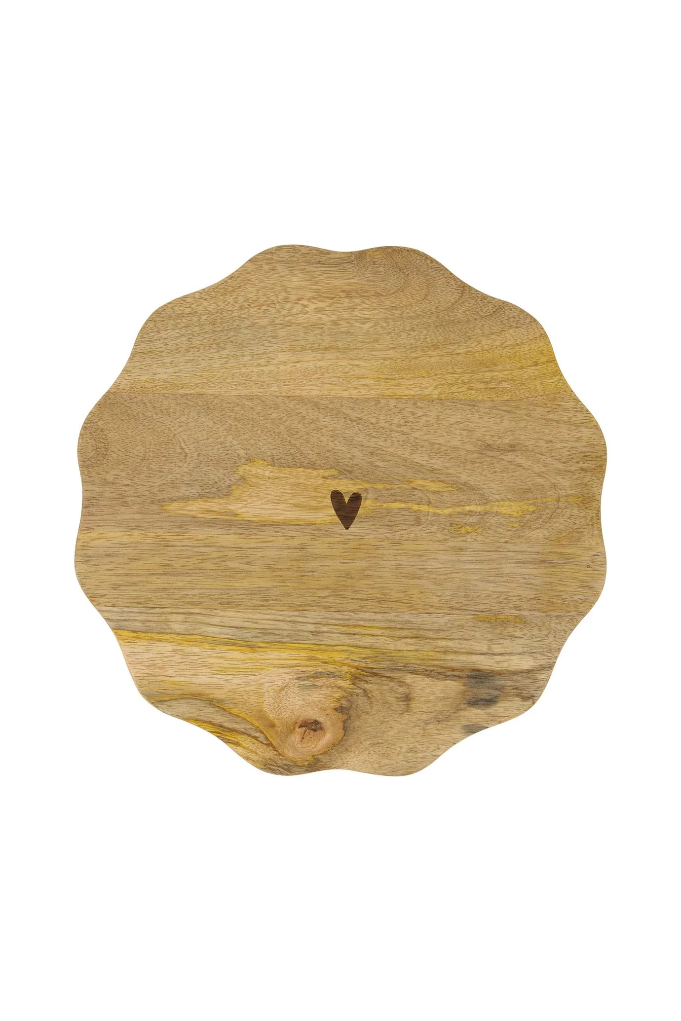 Zusss taartplateau hout hartje naturel