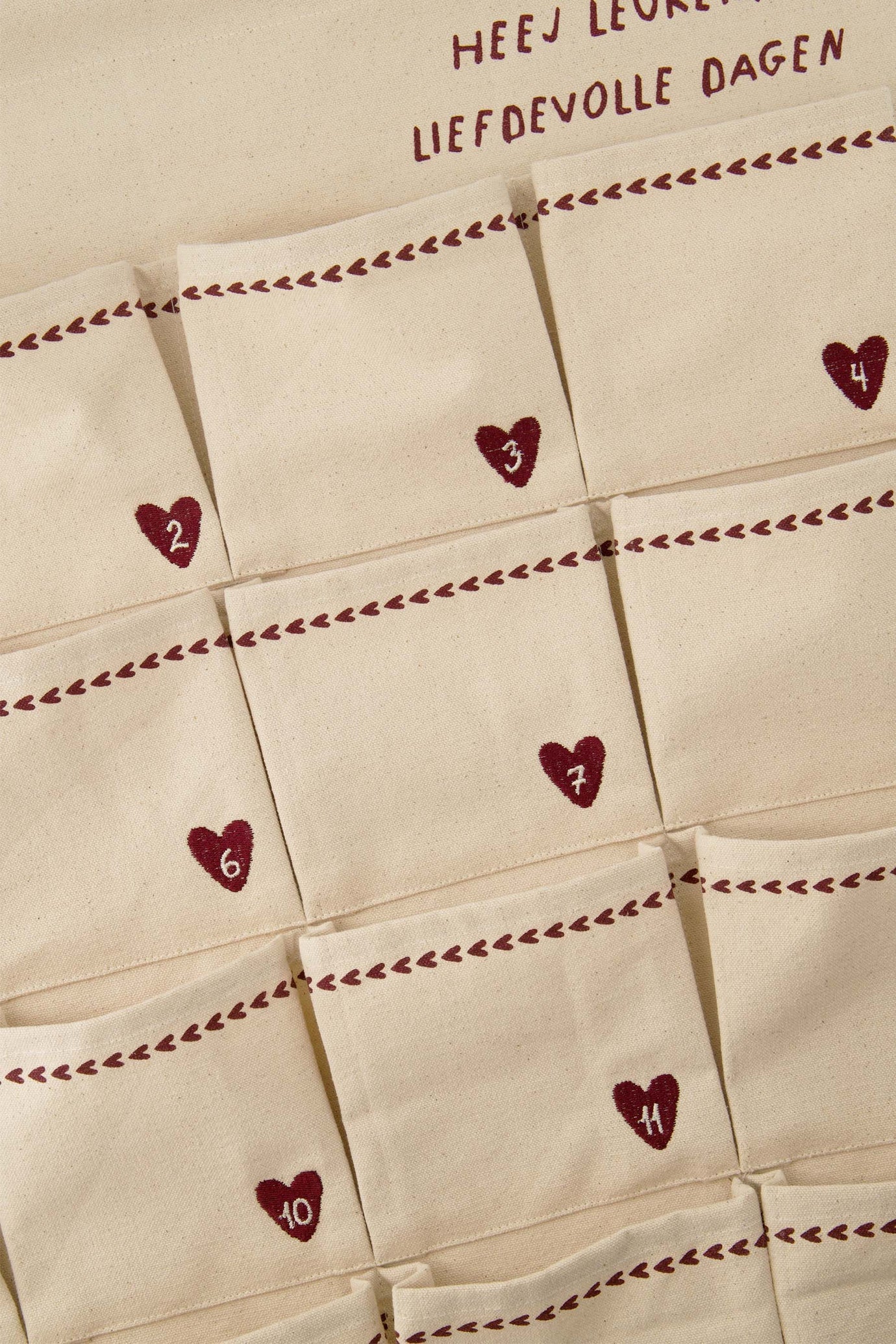 Zusss Adventkalender Fijn Dagen - Wit/Rood