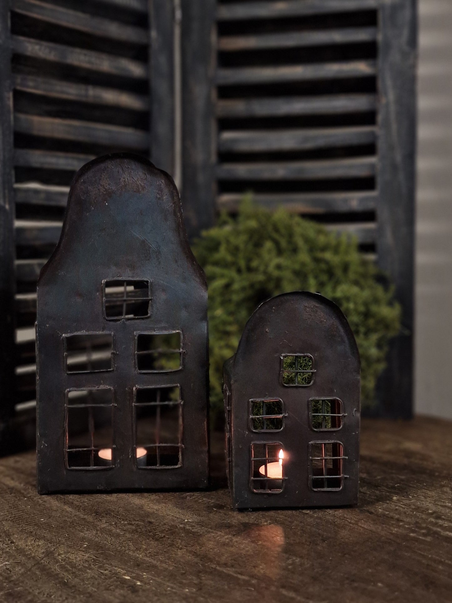 Tinnen huisje 9x15x5,5- Zwart