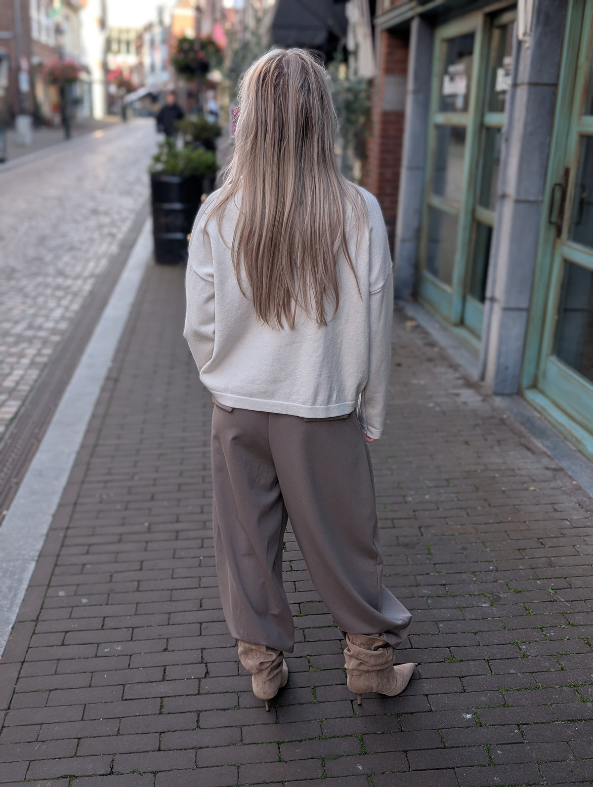 Faila barrel pantalon - Taupe