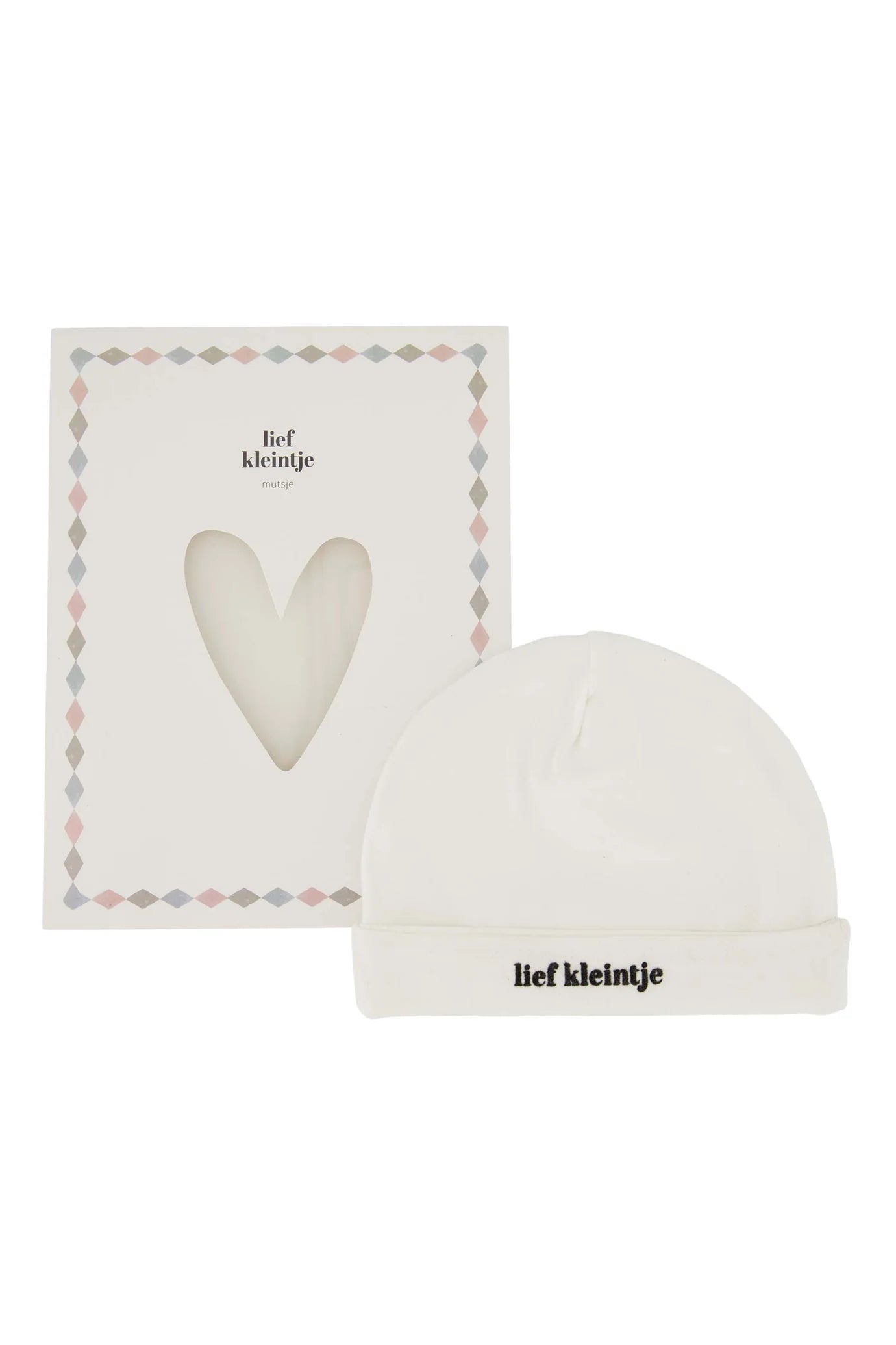 Zusss mutsje lief kleintje in doosje maat 50/56 wit/zwart