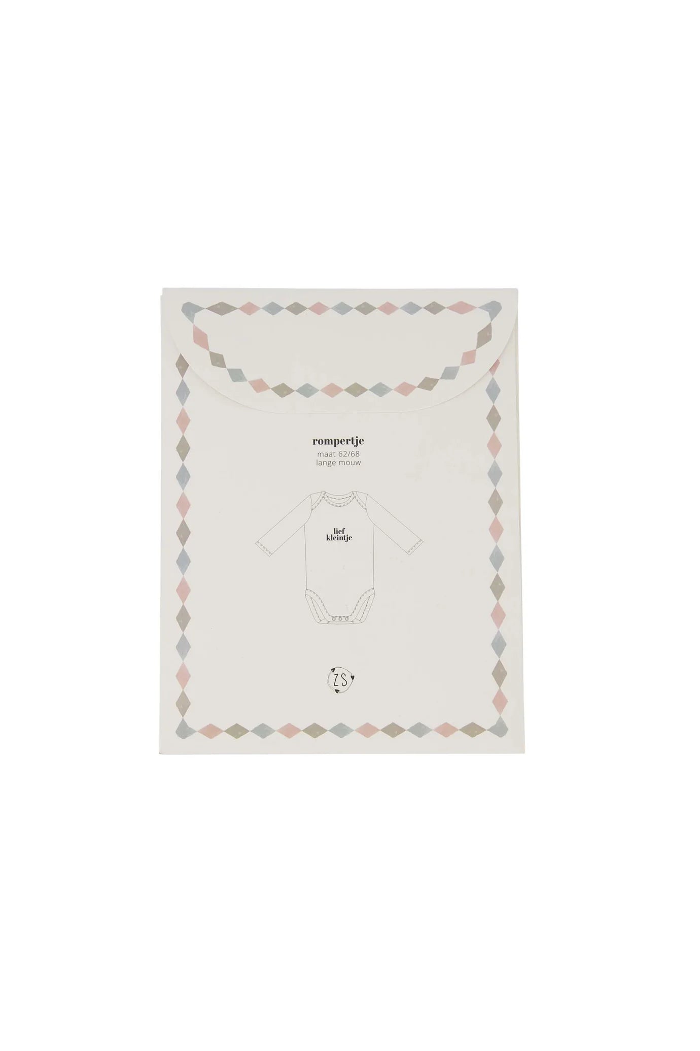 Zusss rompertje lief kleintje in doosje maat 62/68 wit/zwart