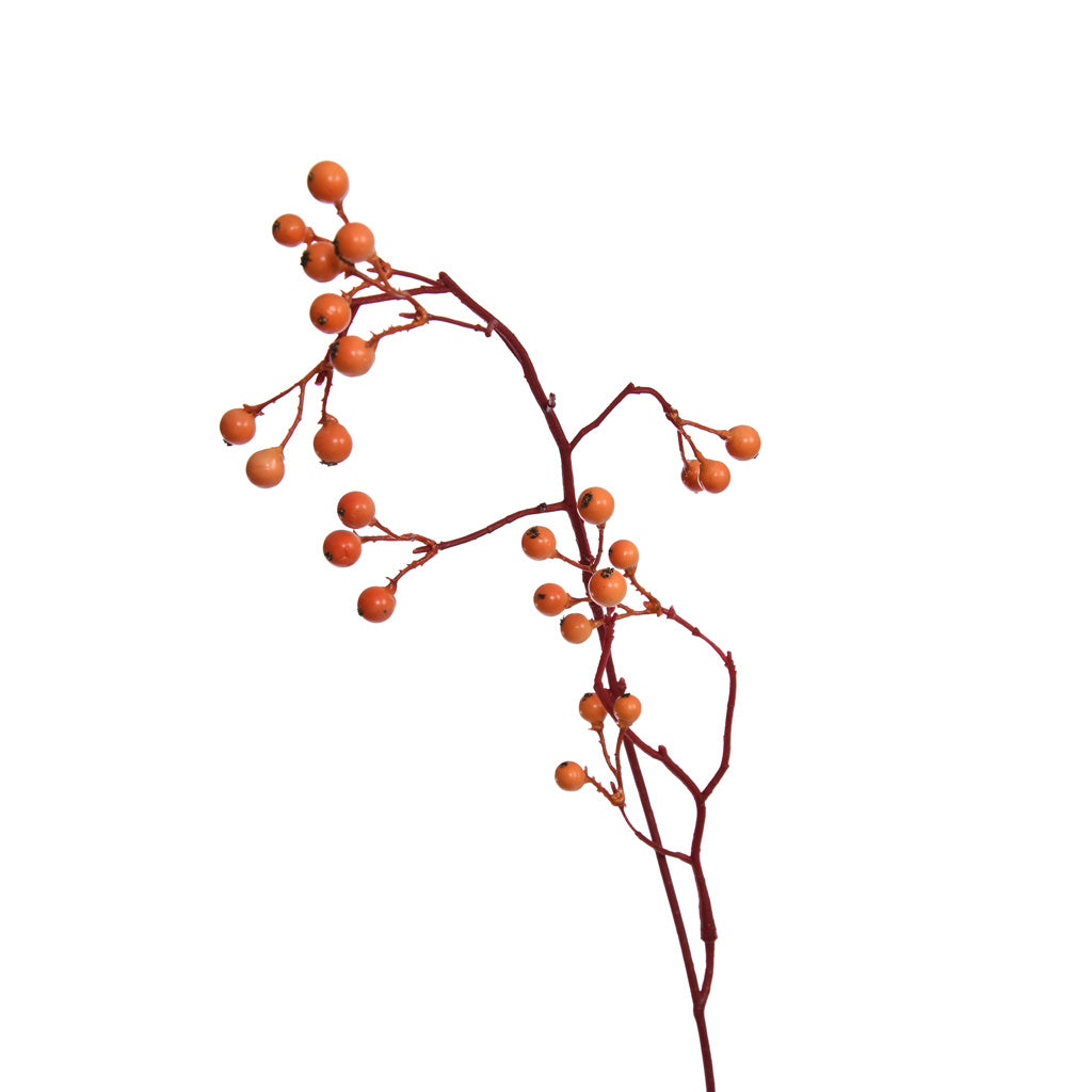 ELEGANT BERRY BRANCH 95CM ORANGE