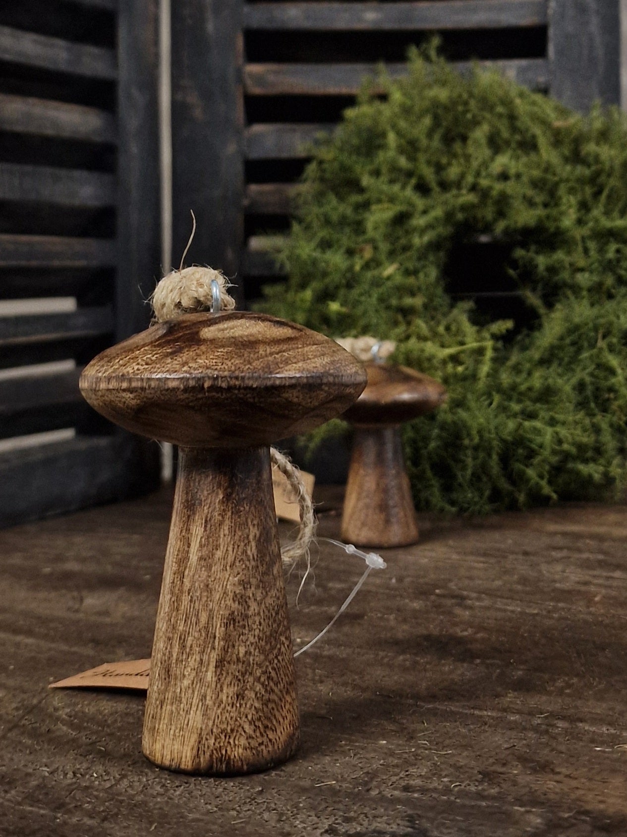 Houten paddestoeltjes- 6x6x7 cm