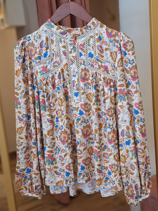 Atelier Reve flower blouse- Beige