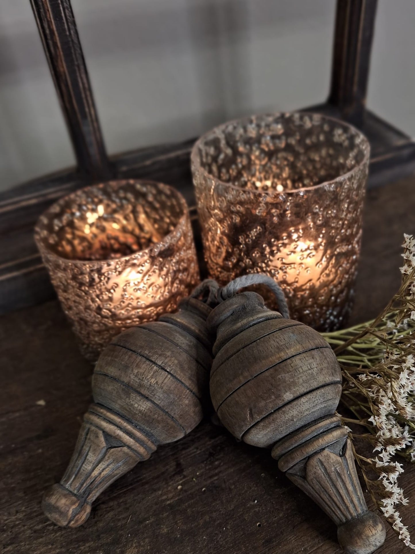 Houten ornament Klosje - 12cm / licht