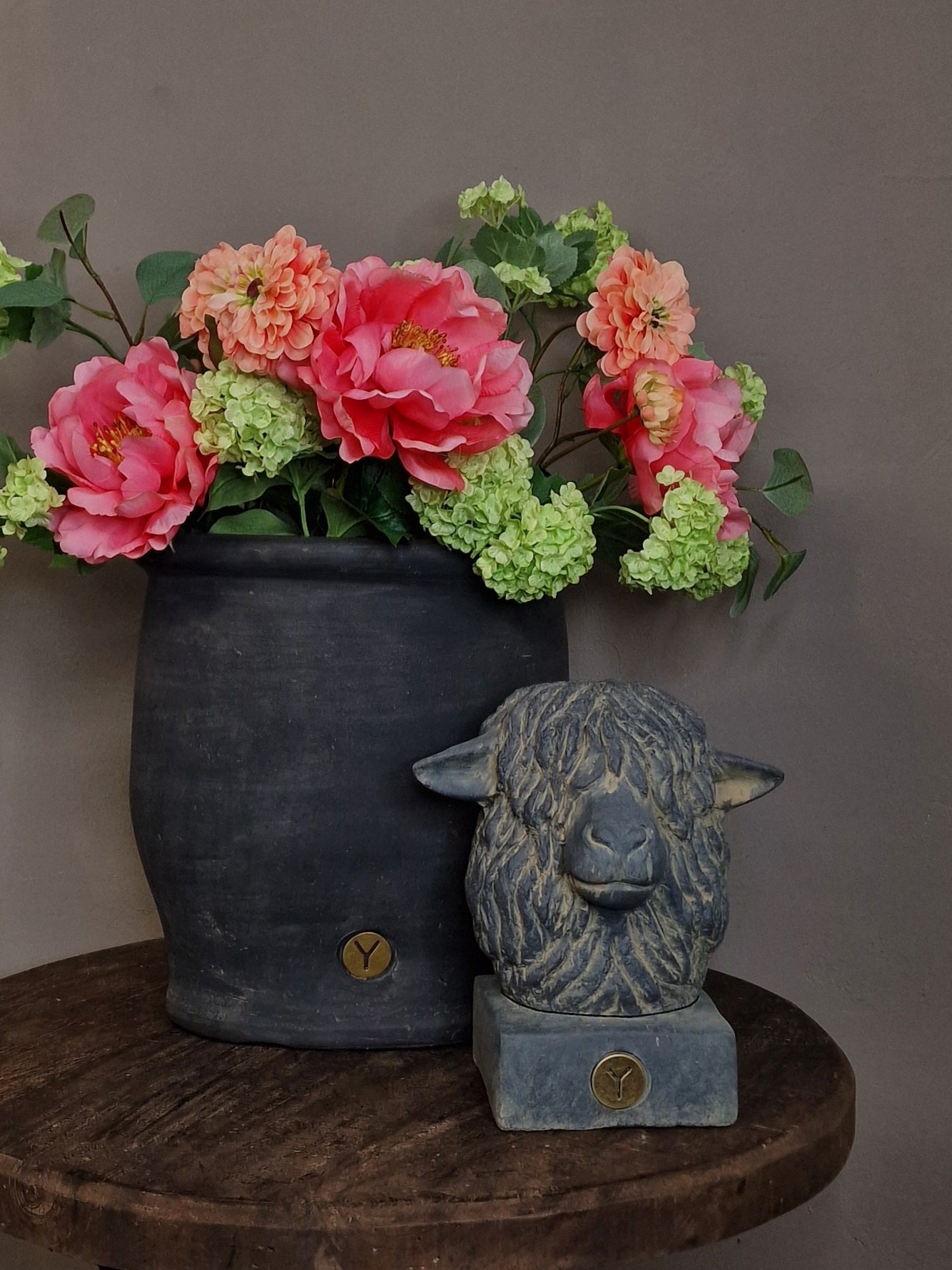 Brynxz statue sheep head majestic Vintage 23x16x25