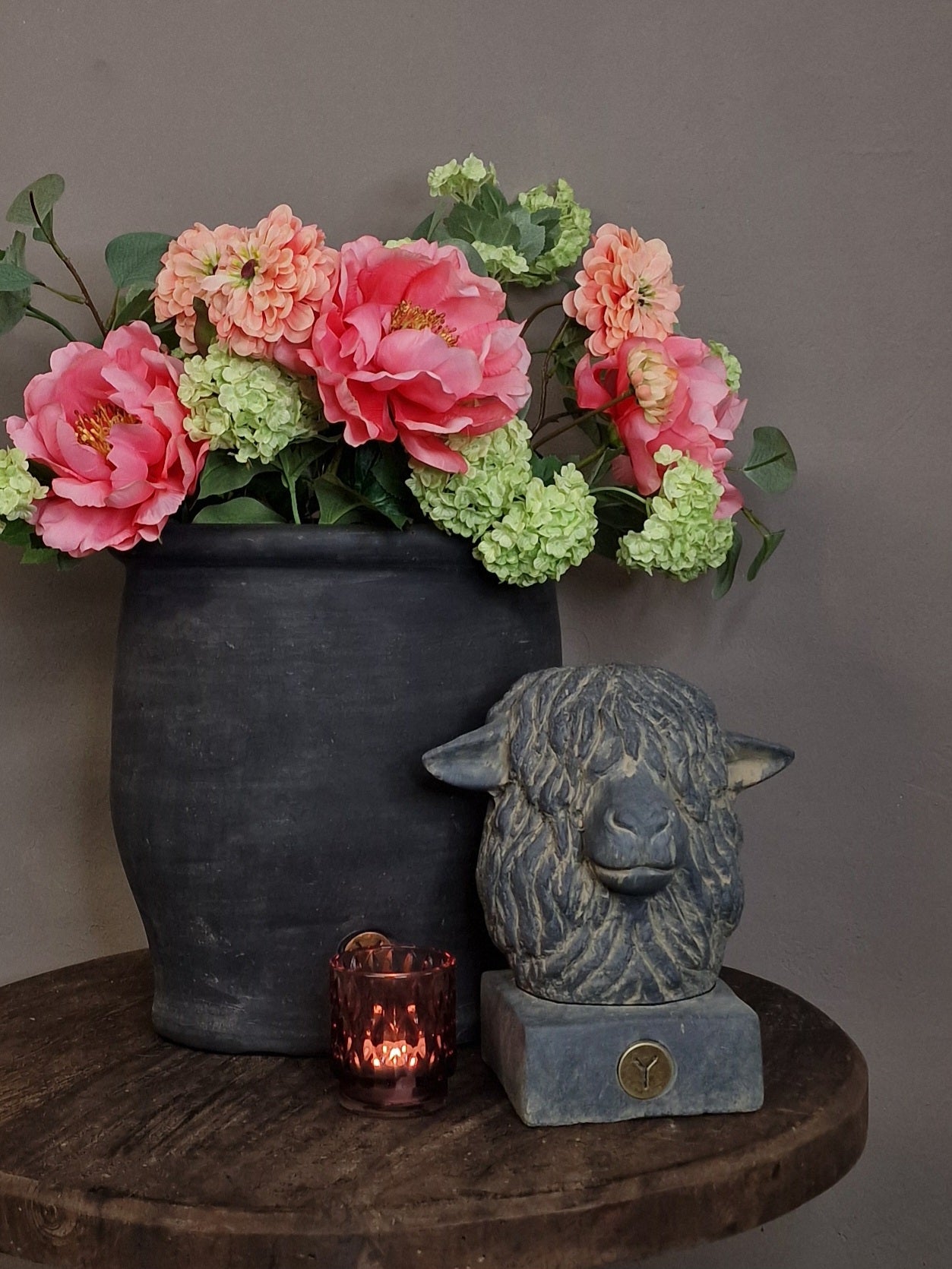 Brynxz statue sheep head majestic Vintage 23x16x25