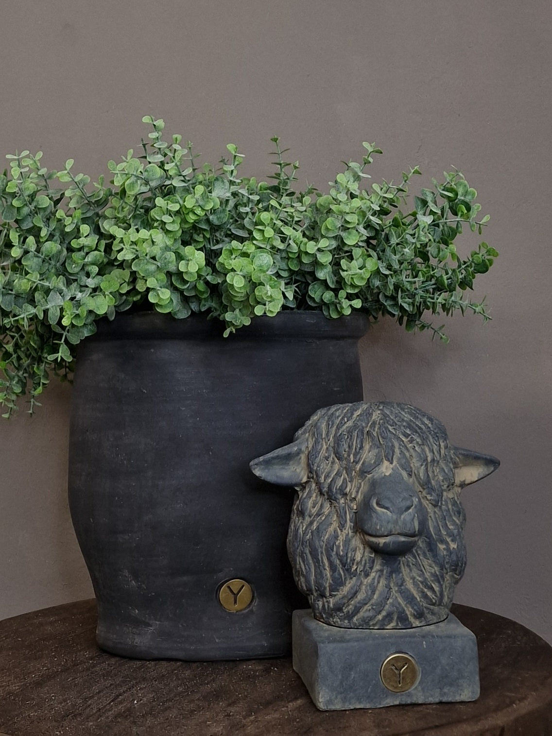 Brynxz statue sheep head majestic Vintage 23x16x25