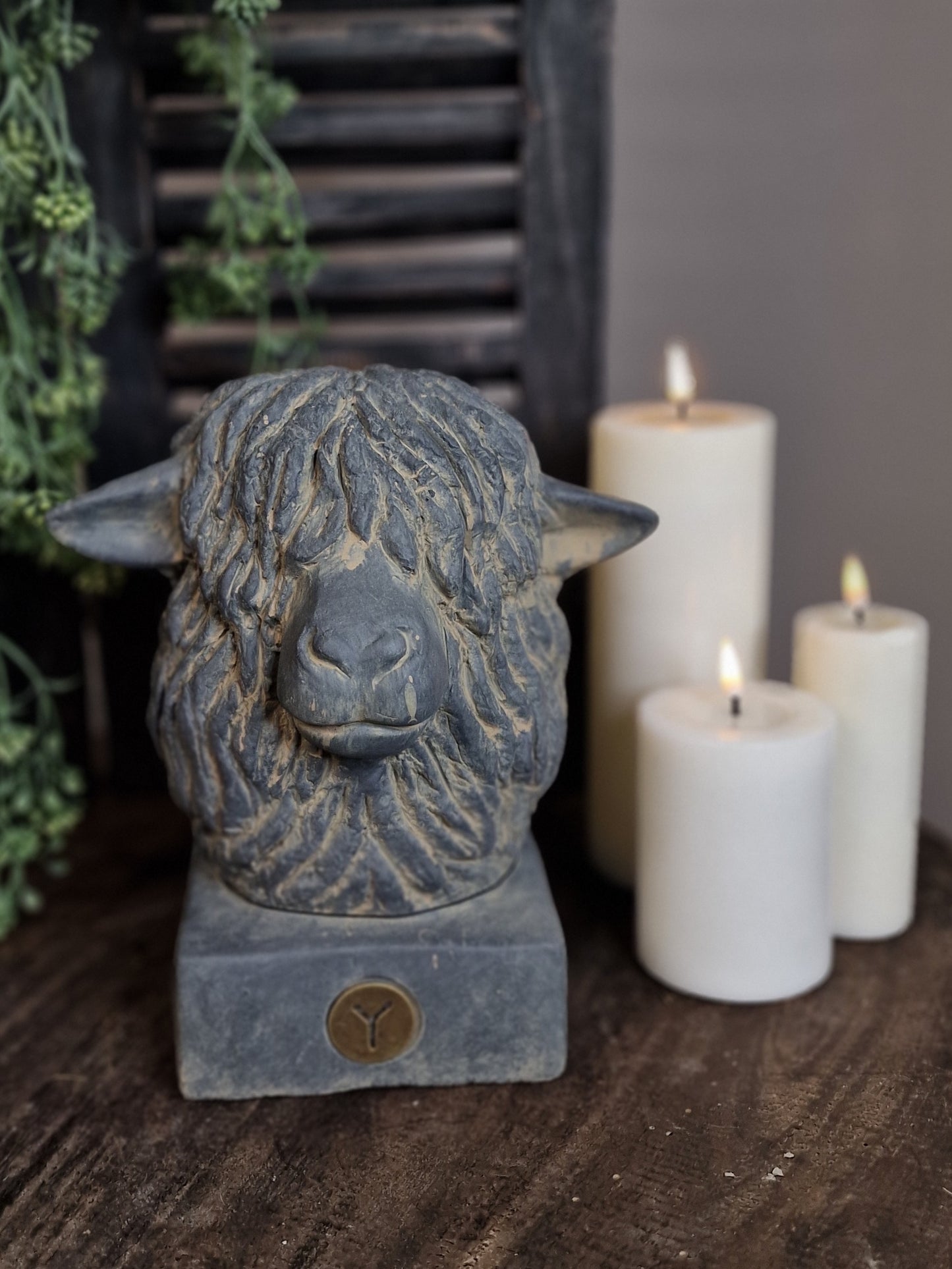 Brynxz statue sheep head majestic Vintage 23x16x25