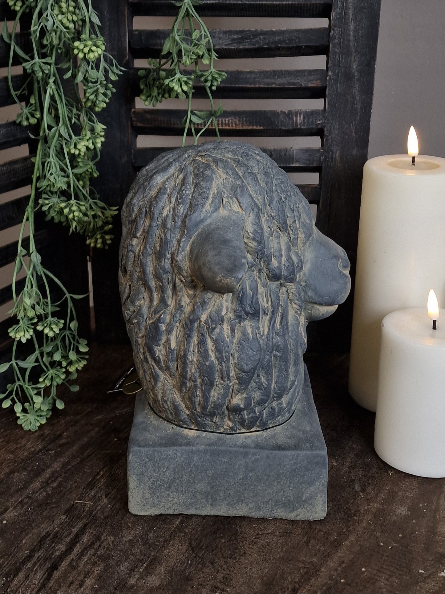 Brynxz statue sheep head majestic Vintage 23x16x25