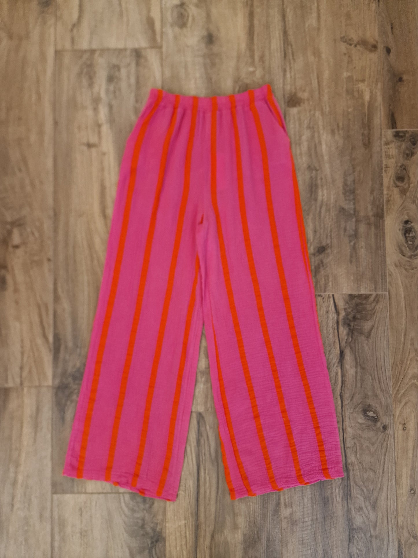Lange summer broek - Donker roze/Oranje