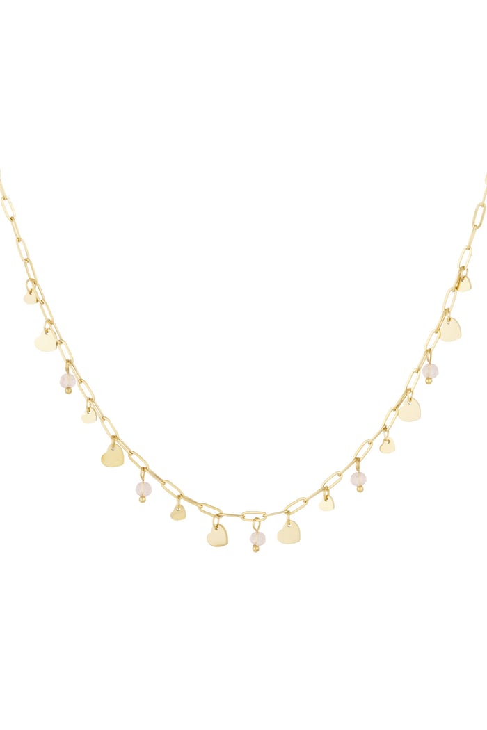 Basic ketting hartjes - Goud kleur