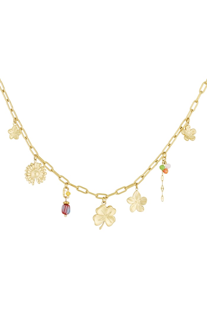 Flower necklace - Gold color