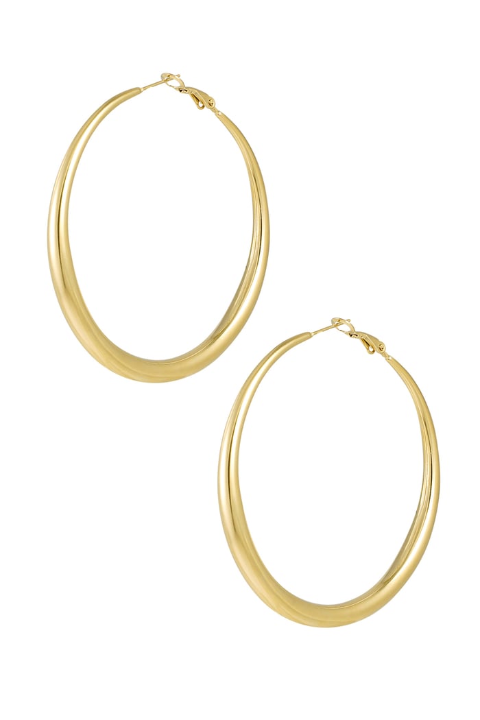Basic oorbellen met uiteenloping - Goud