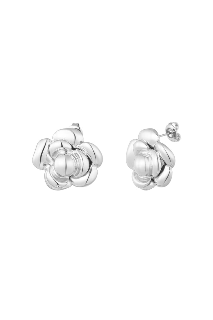 Oorbellen balloon bloom - Zilver