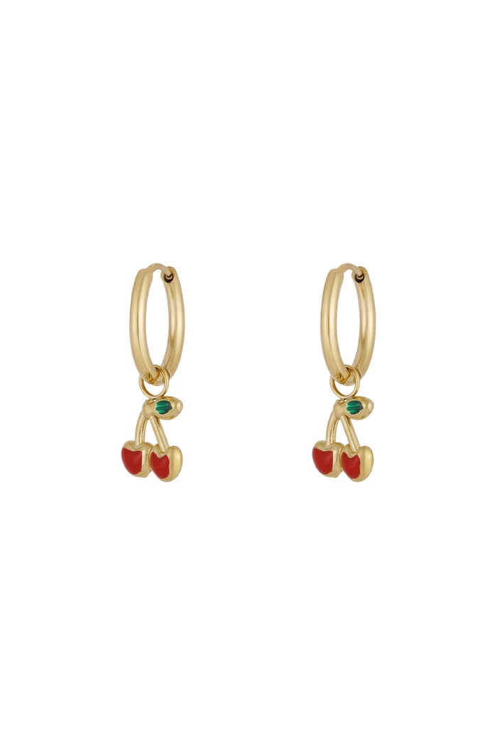 Cherry on Top oorbellen - Goud