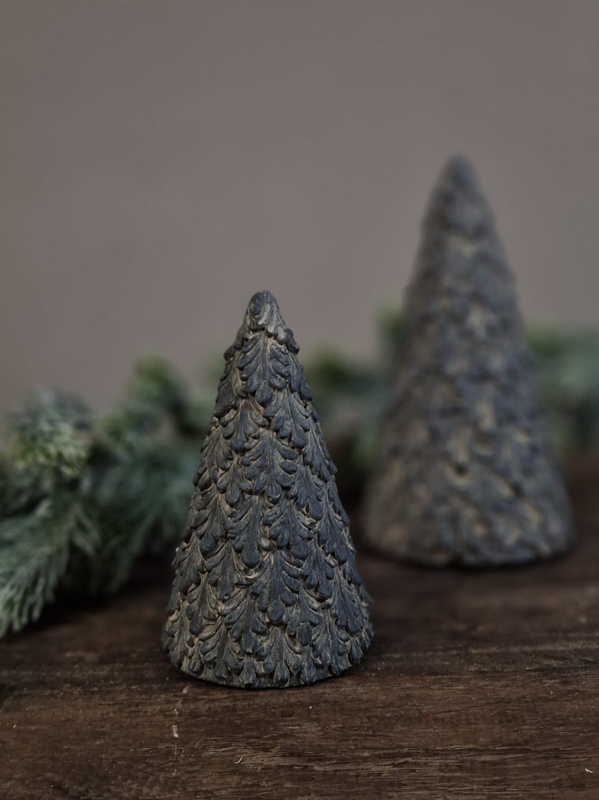 BRYNXZ X-Tree met bladeren Majestueus Vintage - Grijs D.11-9 H.21-16