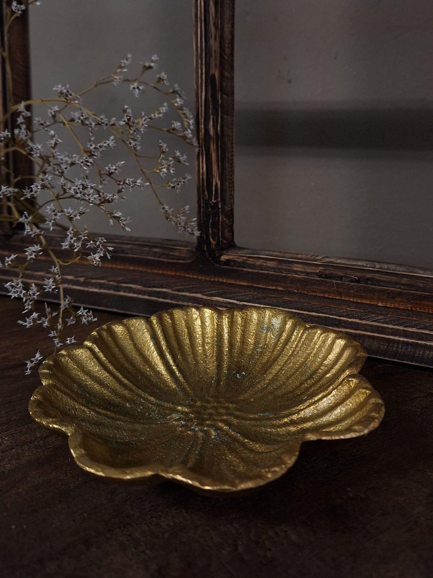 Gouden bloemen schaaltje- 14 doorsnee