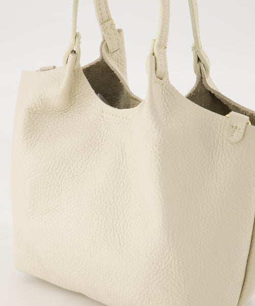 Baby Lou classic Grain handtas - Ecru