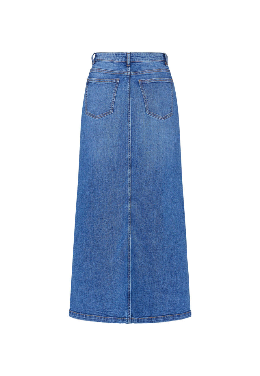 Olia lange jeans rok