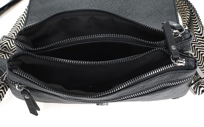 Black schoudertasje San Martin