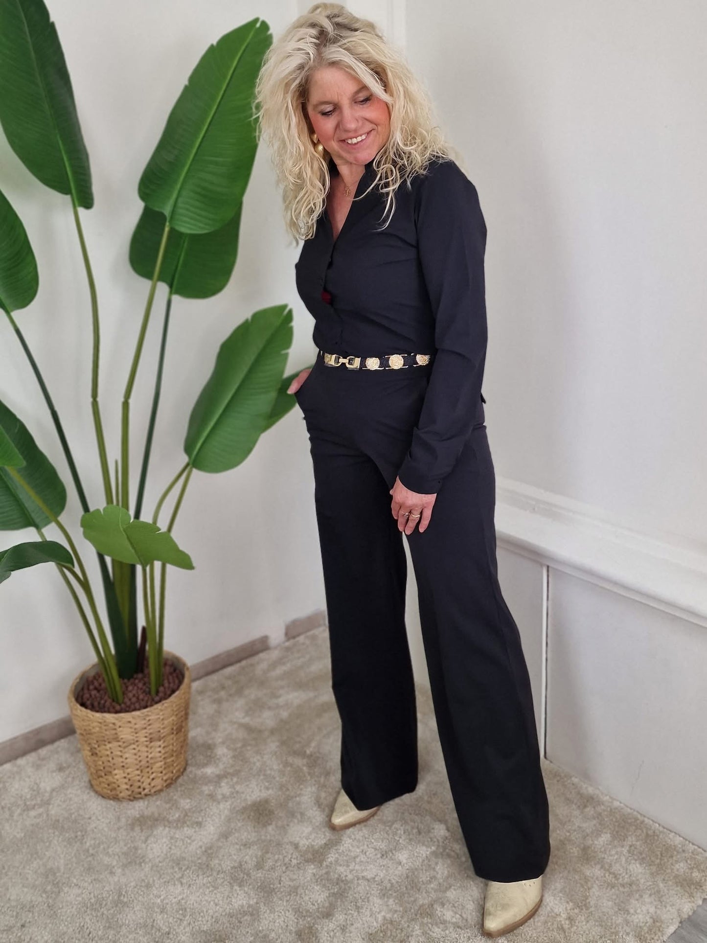 Mi Piace broek wide leg - Black