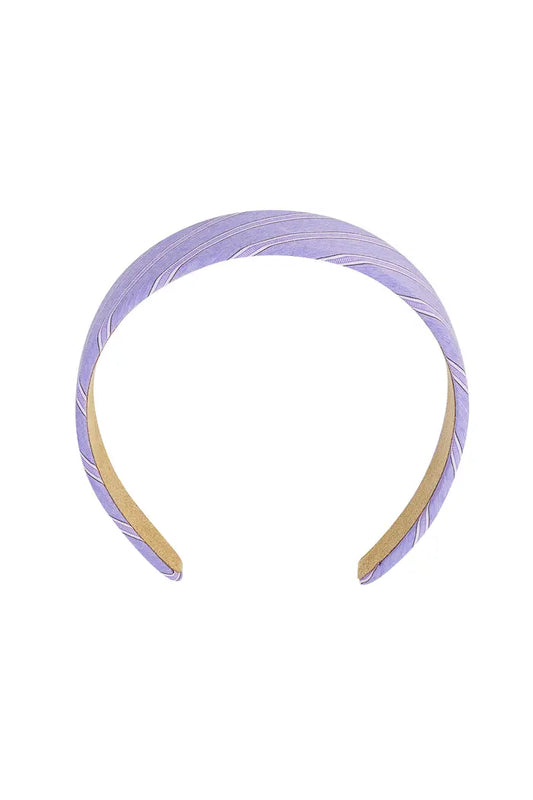 Headband striped print - purple Plastic