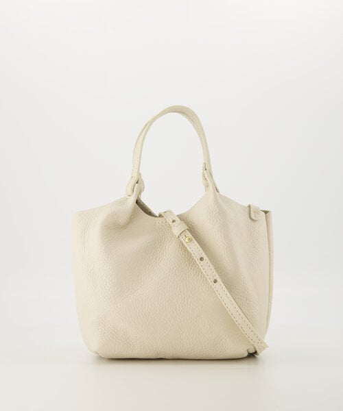 Baby Lou classic Grain handtas - Ecru