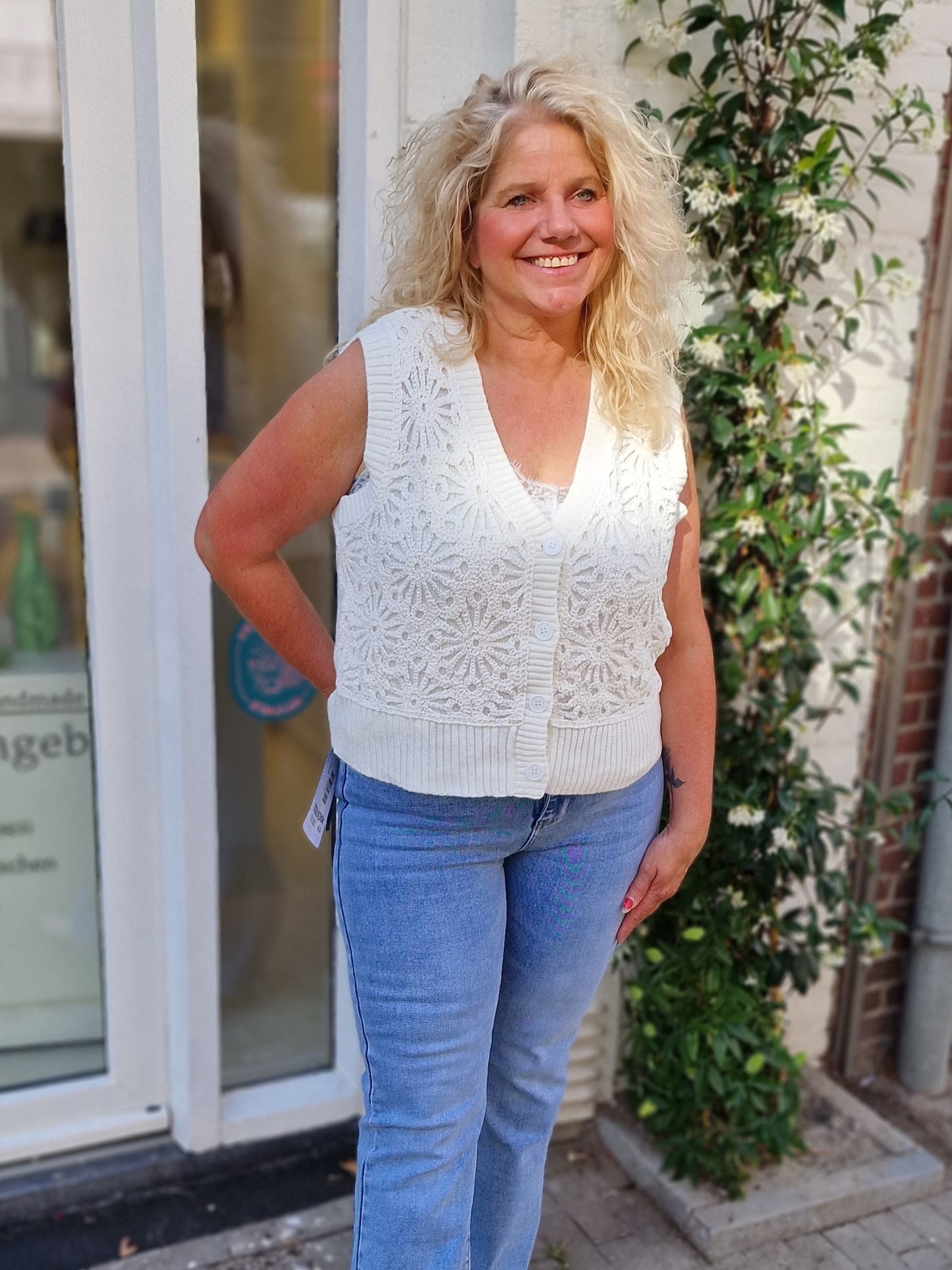 Ellen gilet- Wit