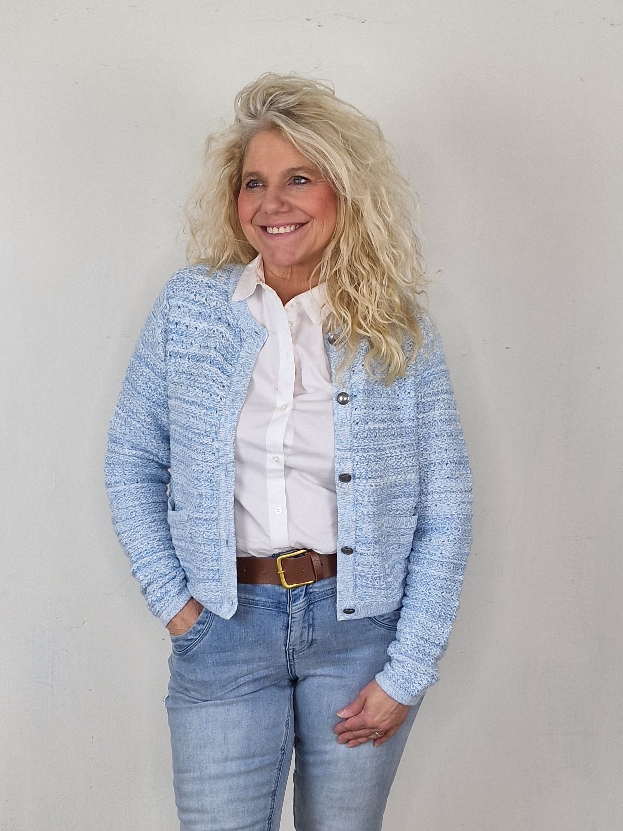 Red Button Danelle vest - fresh blue