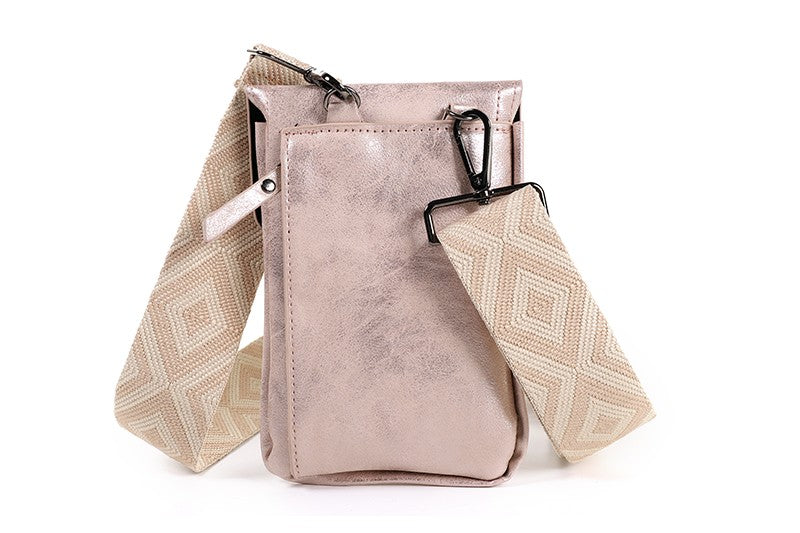 Telefoon- en schoudertasje Soest/ Roze gold I’m Dutch