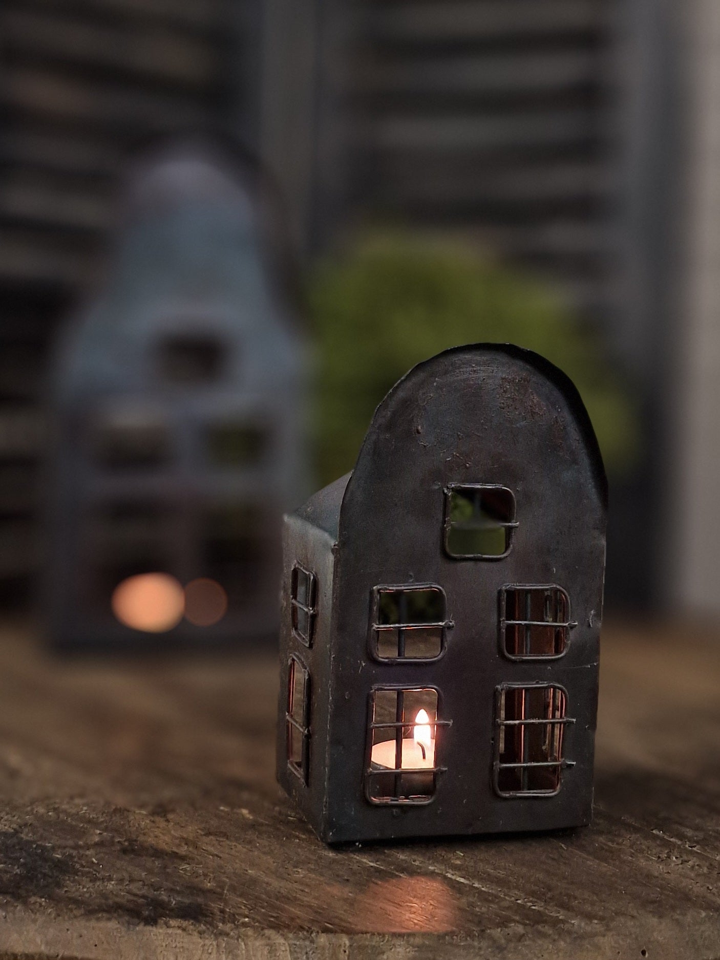 Tinnen huisje 9x15x5,5- Zwart