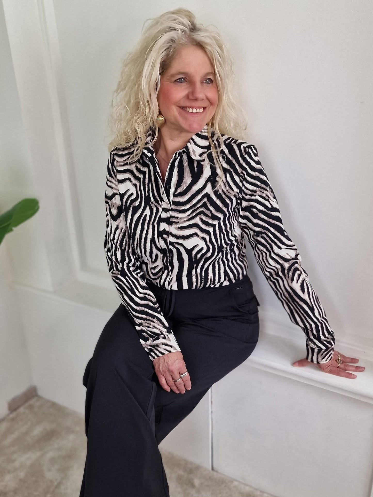 Mi Piace blouse zebra print