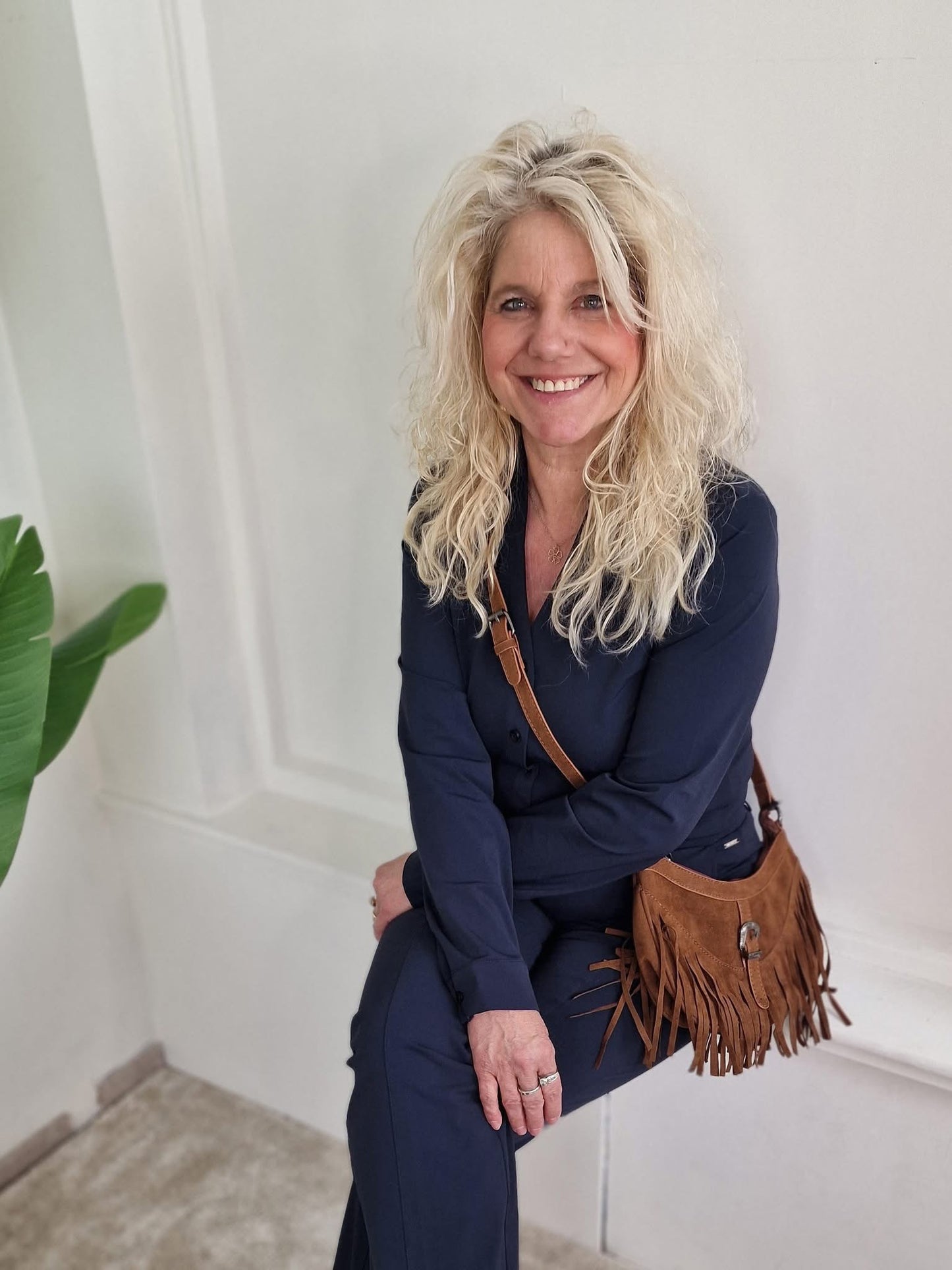 Mi Piace blouse v-hals - Dark blue
