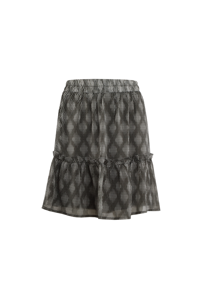Fluresk- Mosgroen/ zand print rok