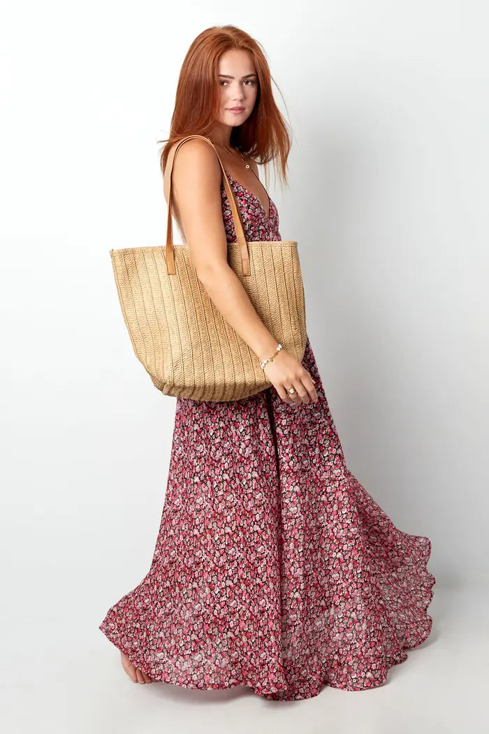 Beach bag with relief purple - paper