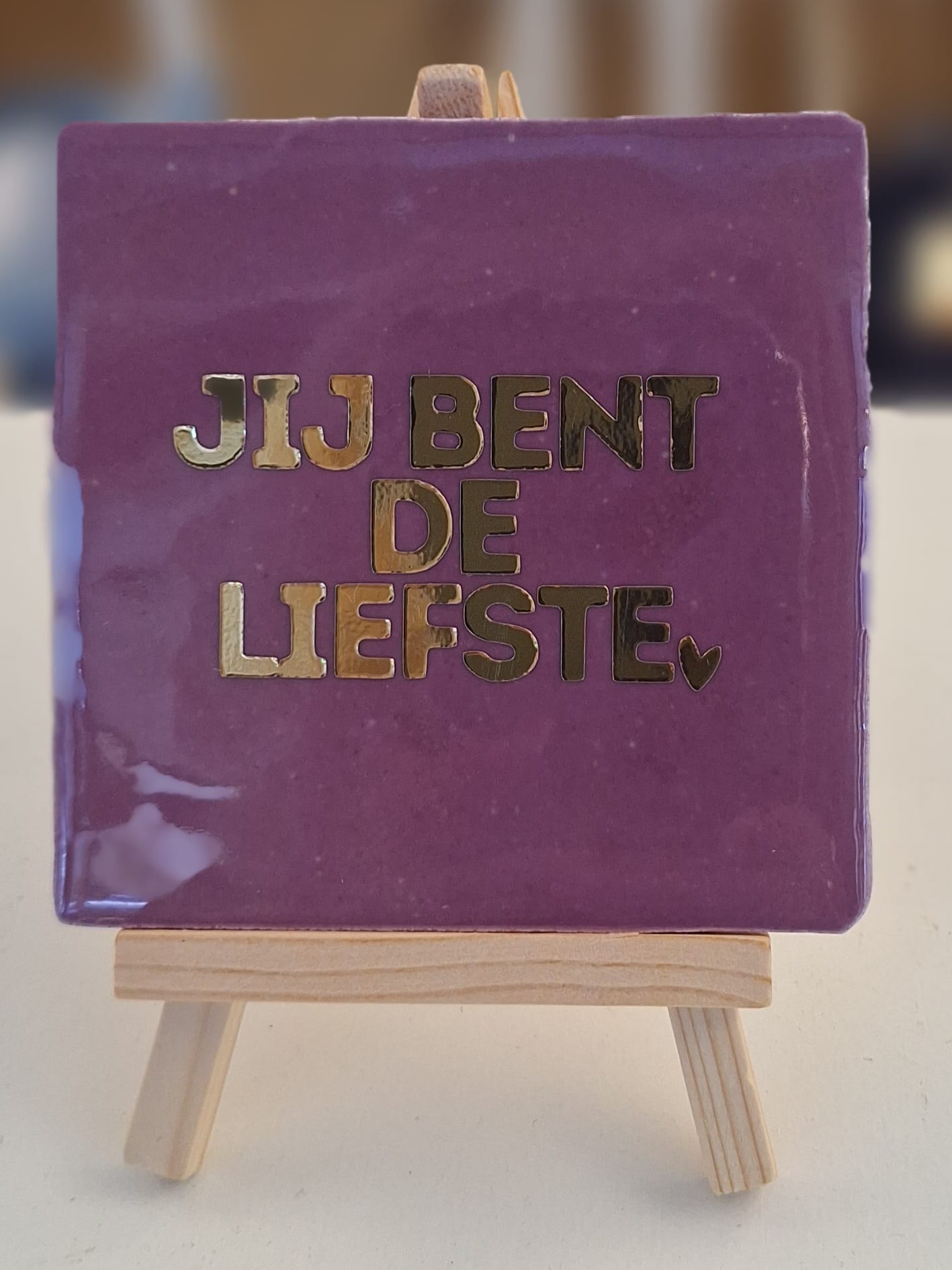 Jij bent de liefste tegeltje- 10x10 cm.