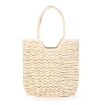 Strand shopper - Beige 35x40 cm.