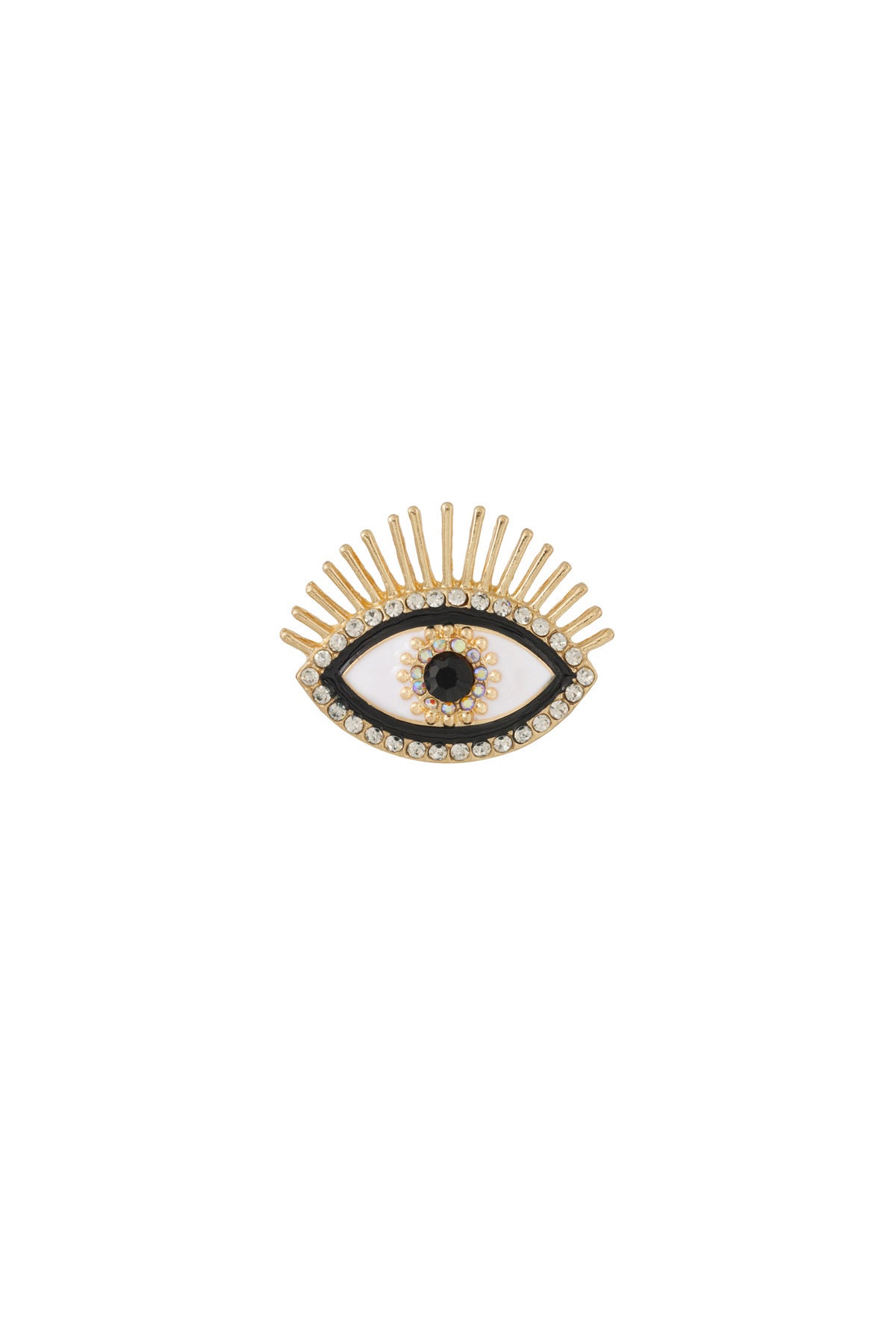 Eye broche goud kleur