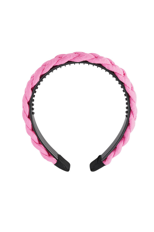 Snood Braid Detail - Pink Plastic