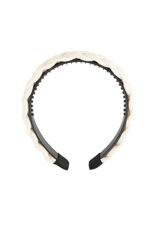 Hair Band Braid Detail - Cream Plastic