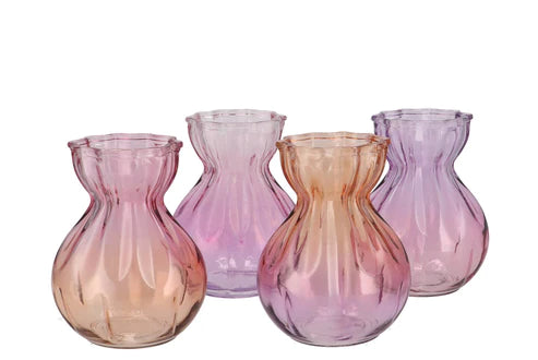 Bicolore pretty pink candy vase ass 14x18cm